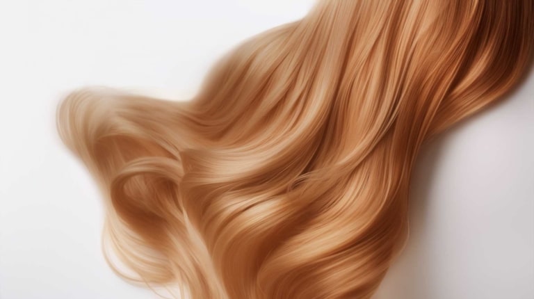 Wallende Haarsträhnen in Copper Peach