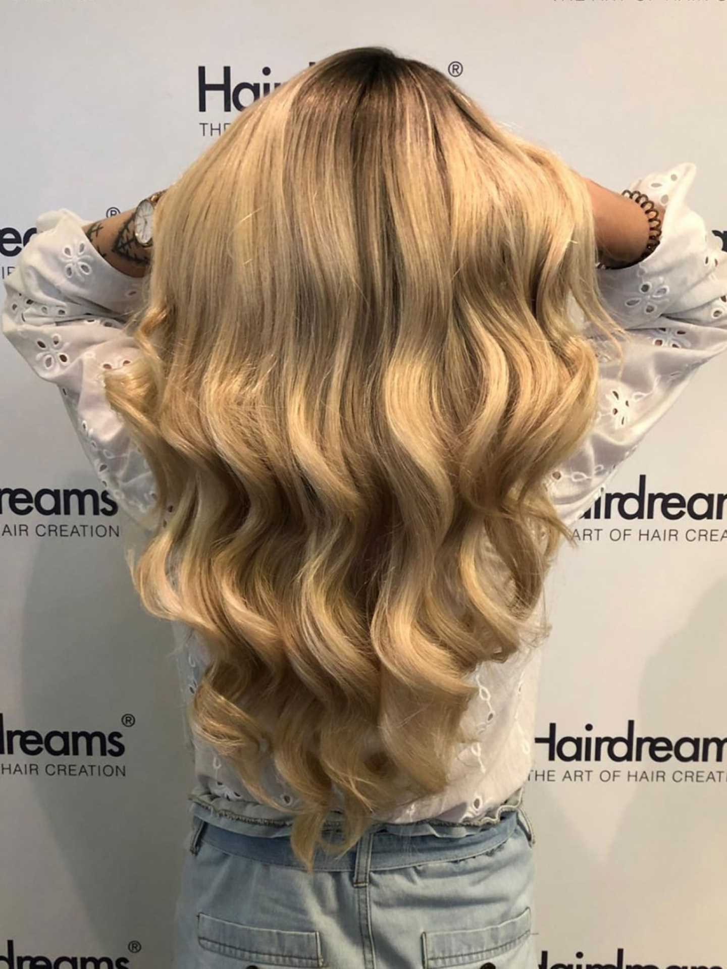 Hair extensions with QUIKKIES SECRETS tapes Hairdreams USA