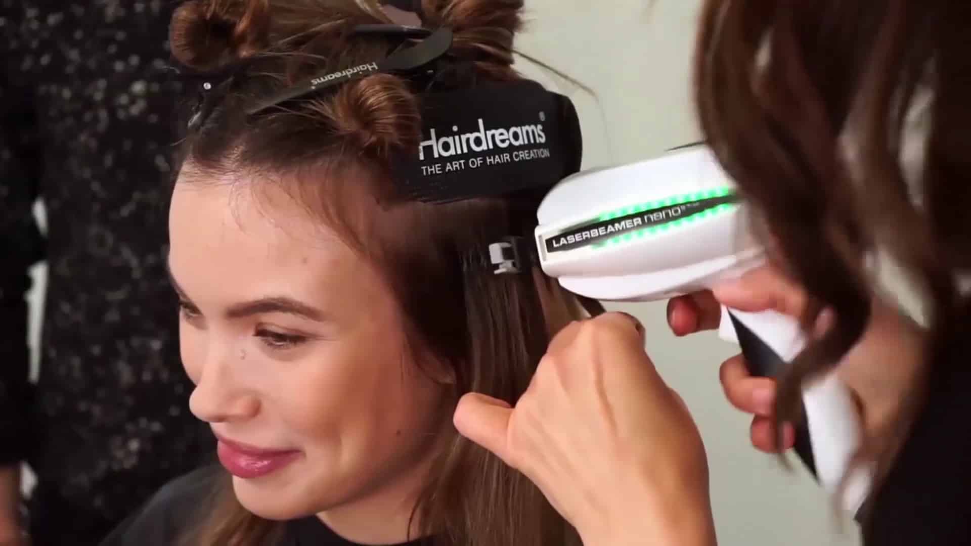 Hair extensions with Laserbeamer NANO system - Hairdreams USA